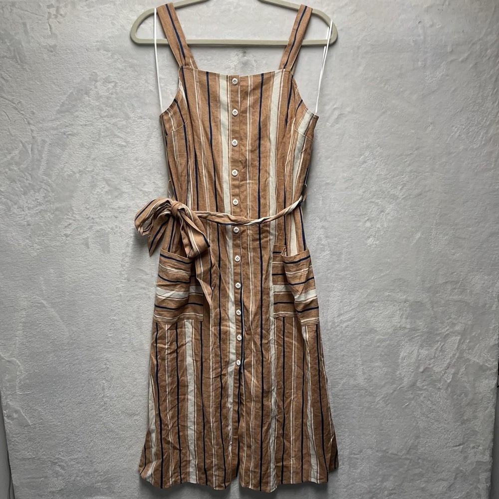 Lost + Wander Midi Dress Womens Sz XS Mauve Stripe Casual Summer Beachy
